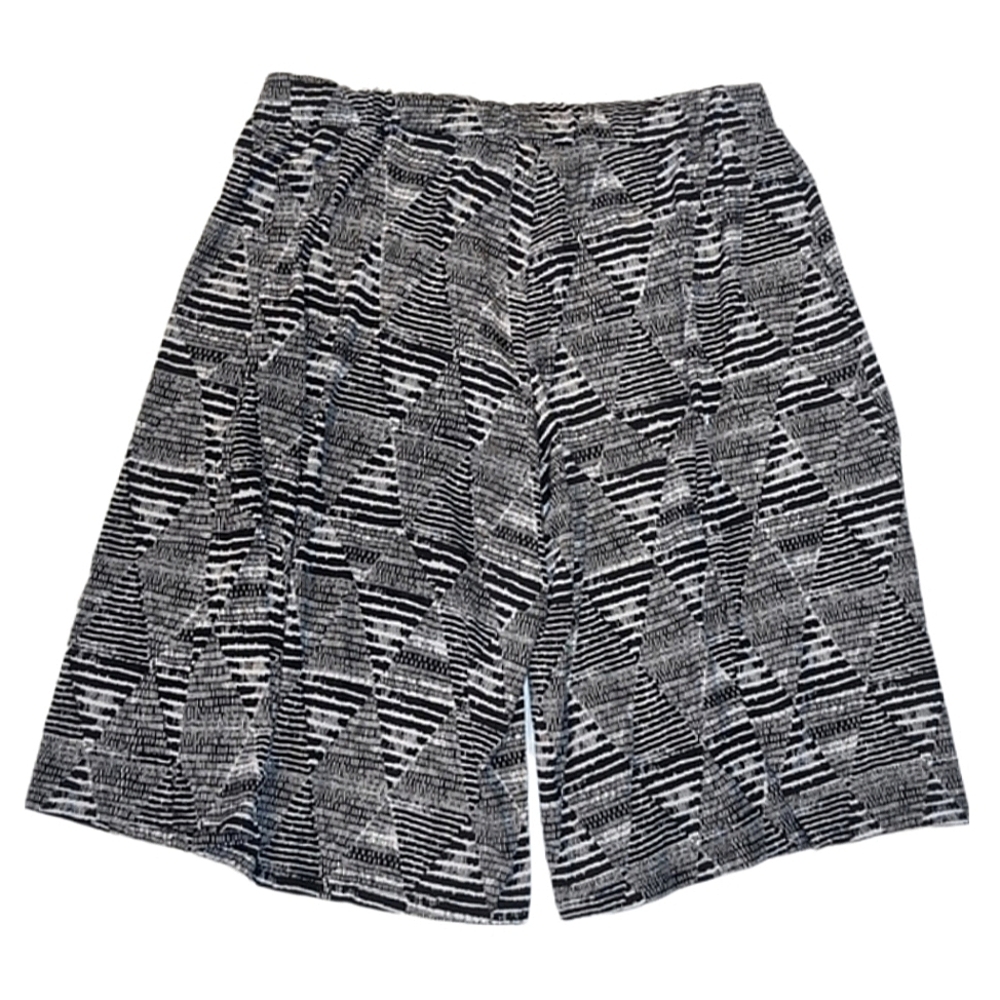 Froccella Italy Culottes Pants Flowy Striped Cropped Black Pull On Size Medium